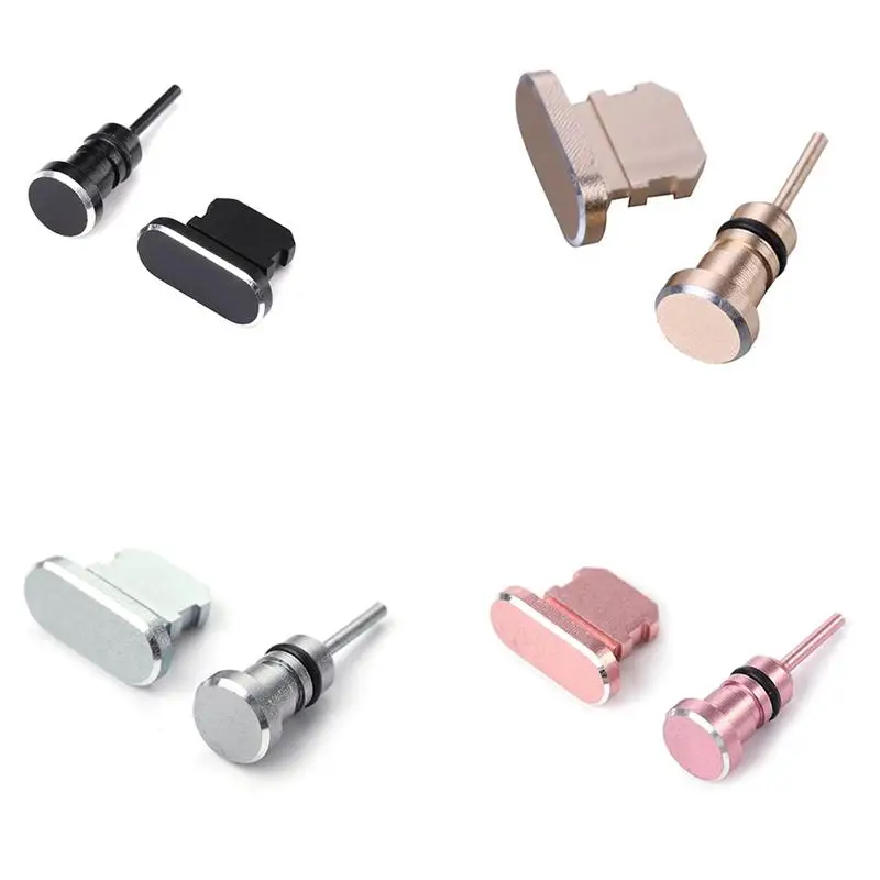 

Metal Charging Port 3 5mm Earphone Jack USB Dust Plug Replacement for iPhone XS 8 7 7 6 6S Plus Mini Anti Dust Cap Stopper