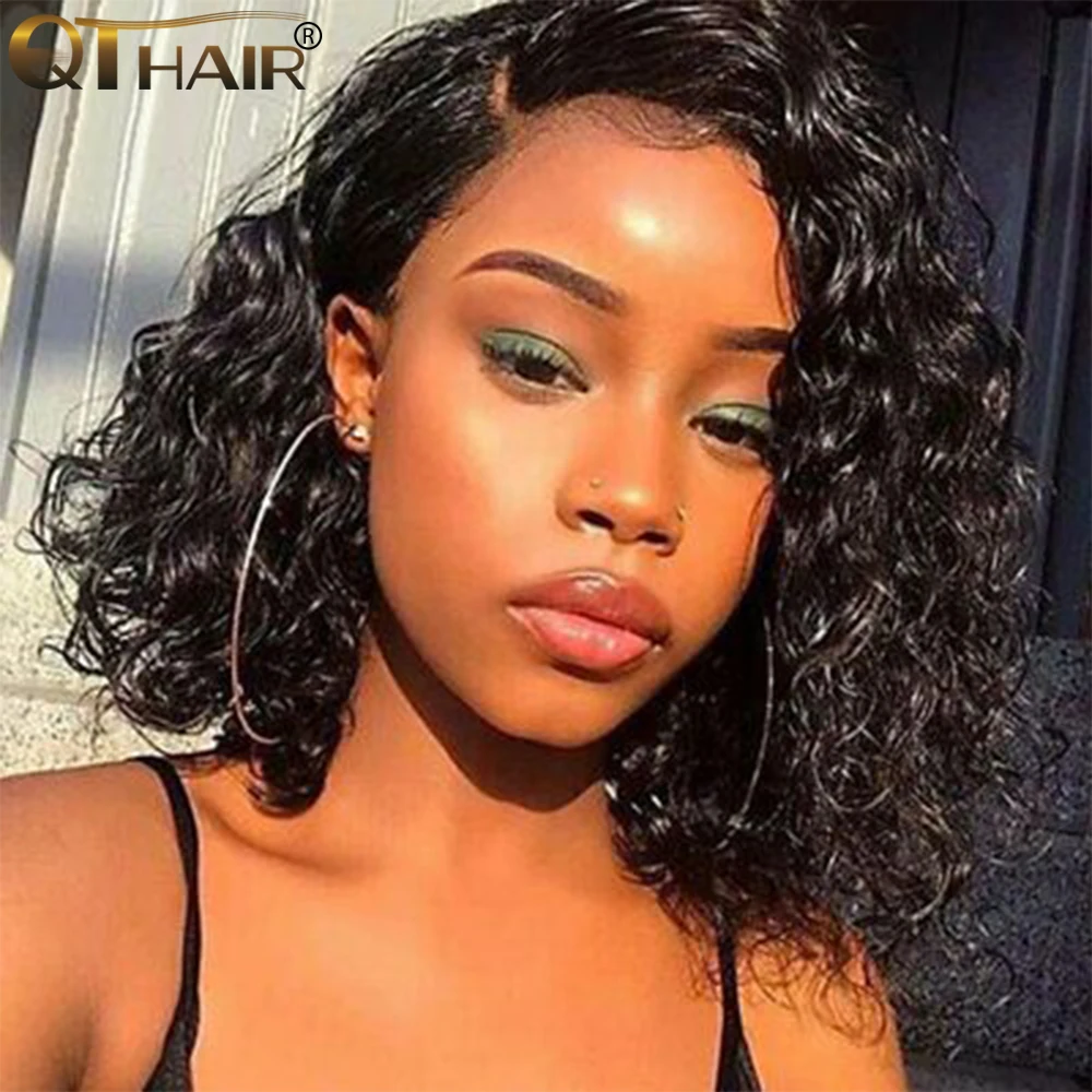 water wave bob human hair wig