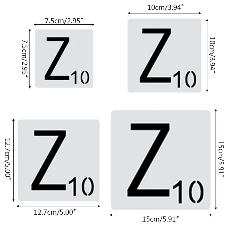 26pcs/set Alphabet Letters Stencils Drawing Template DIY Painting Scrapbooking | Канцтовары для офиса и дома