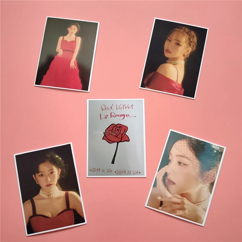 16 шт./компл. KPOP Красные вельветовые фотографии вокруг концерта La Rouge альбом