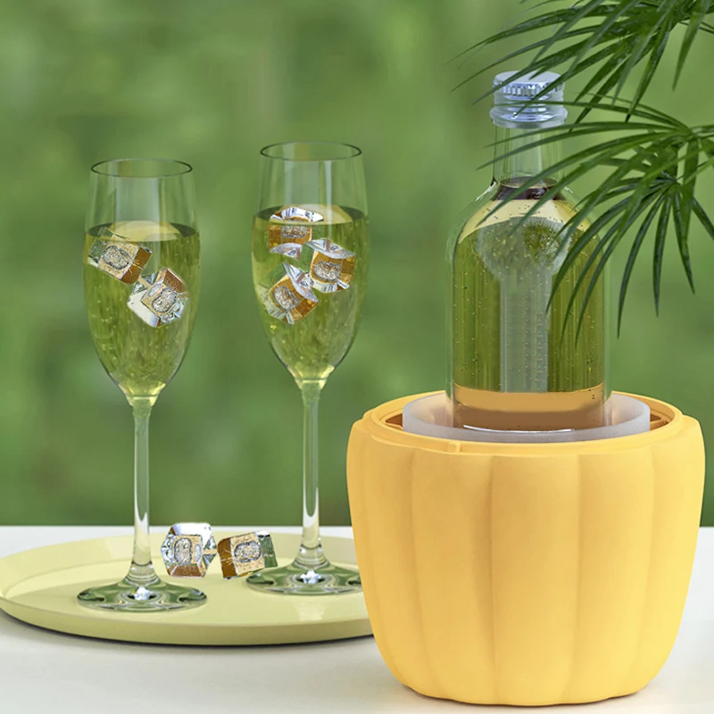 Ices Cubes Maker 60 кубов силиконовые кубики ведро с крышкой бутилированный напиток