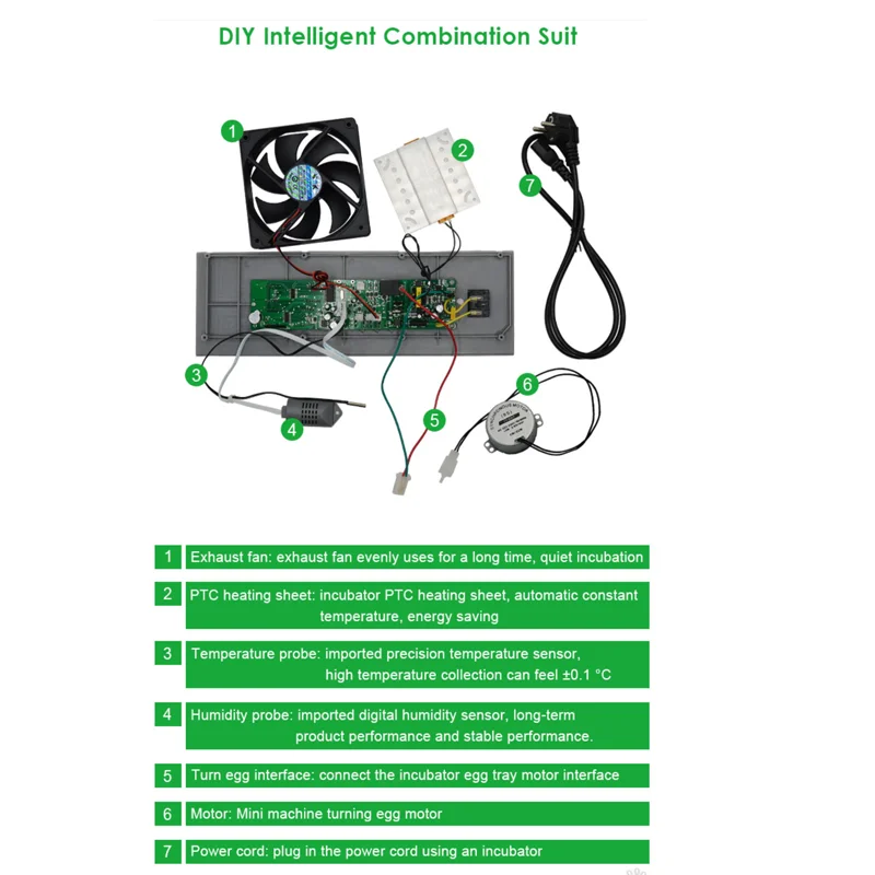 DIY мини-инкубатор для яиц птицы набор контроллеров инкубатор запасные части контроллер аксессуары набор для инкубационной системы 1 комплект