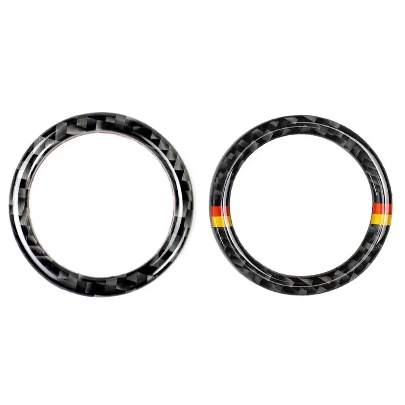 

Car Key Start Stop Interior Decoration Circle Cover Car Styling Fit For Mercedes Benz C E Class W205 GLC Carbon Fibre Ring