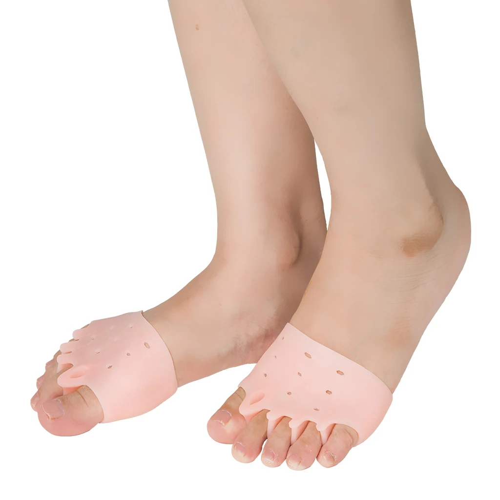 Silicone Foot Cushions Protector Hallux Valgus Bunion Corrector Splint Hammer Toe Correction Cushion Pads Skin White