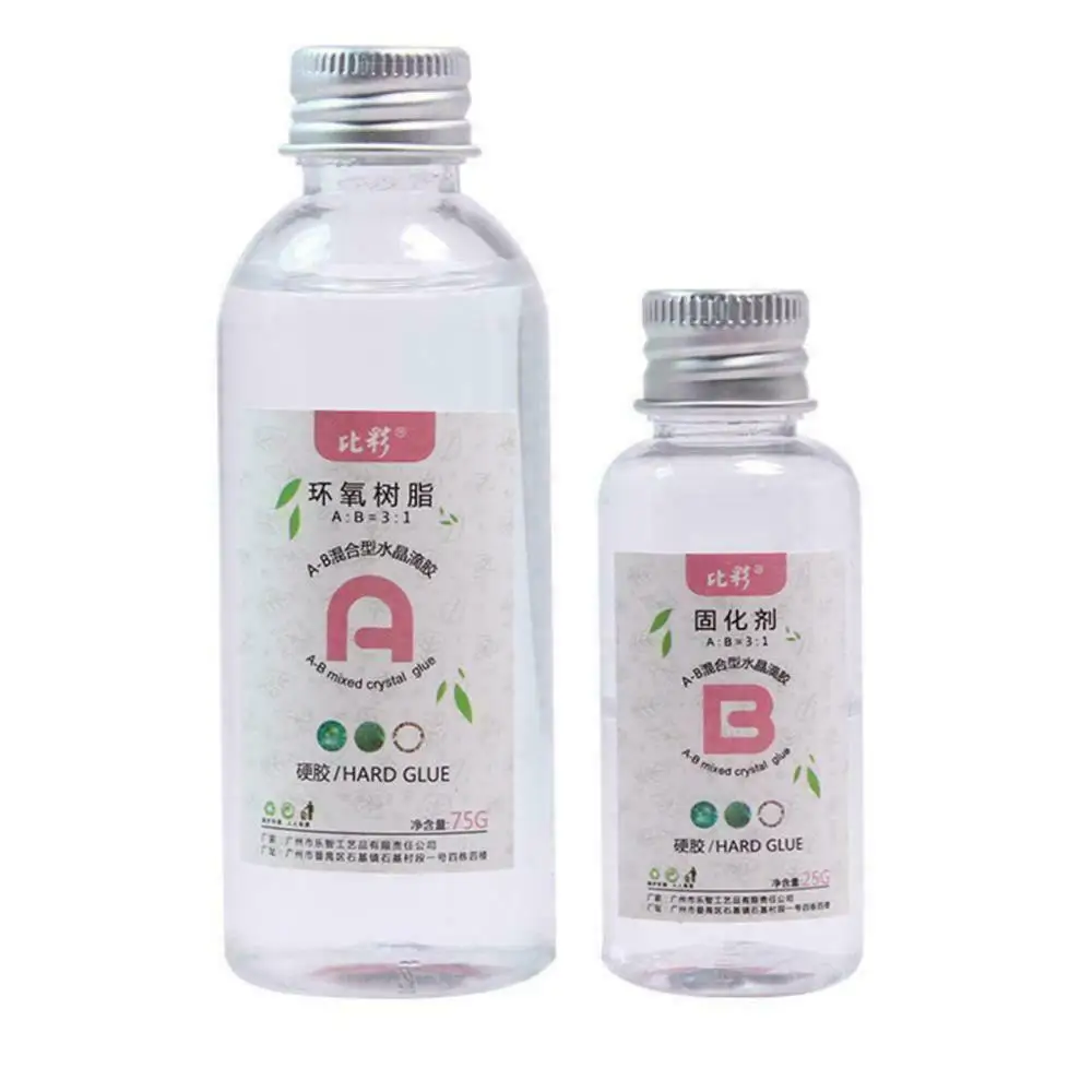 2pcs Mixed Quick Drying Hardener Anti-yellow DIY Resin Epoxy Transparent Clear Art High Adhesive AB Crystal Glue Jewelry Making |