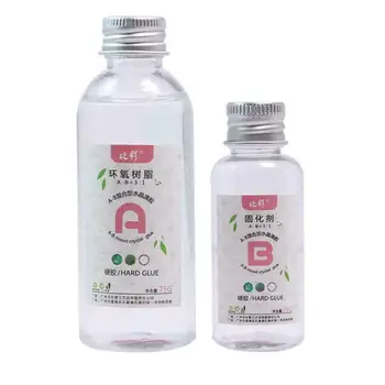 

2pcs Mixed Quick Drying Hardener Anti-yellow DIY Resin Epoxy Transparent Clear Art High Adhesive AB Crystal Glue Jewelry Making