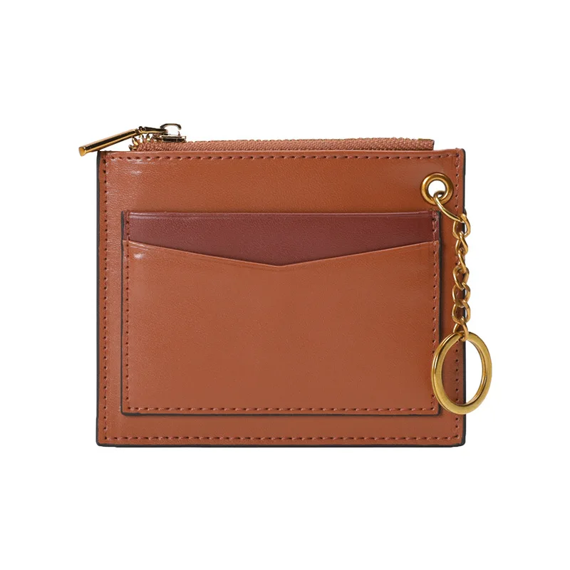 

Small Thin Coin Purse and Handbags 2019 Leather Patchwork With Zipper Card Pocket Wallet In Card & ID Holders In Women's Wallets