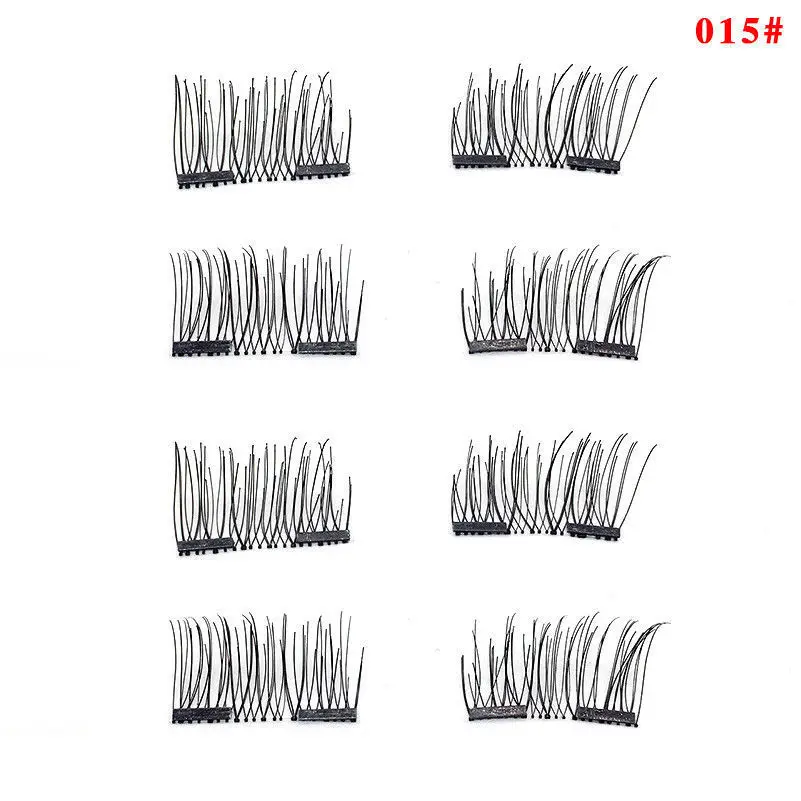 4/8pcs 자기 속눈썹 하프 아이 2 자석 래쉬 애플리케이터 키트 자연 Crisscross 재사용 가능한 3d 밍크 가짜 속눈썹 연장