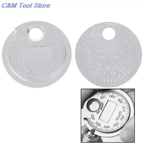 점화 플러그 갭 게이지 게이지 구경 측정 도구, 코인 타입, 0.6-2.4mm, 범위 점화 플러그, 핫 세일, 1 개 3