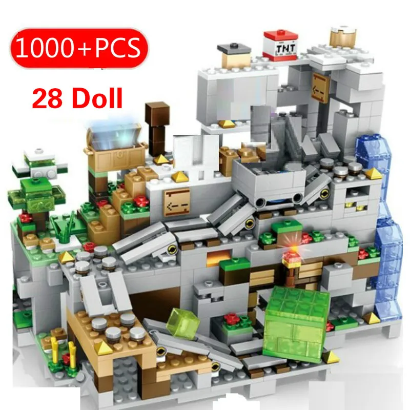 1208PCS Building Blocks For Legoinglys Minecraftinglys Village Warhorse City Tree House Waterfall Educational Toys For Children 1208PCS Building Blocks For Legoinglys Minecraftinglys Village Warhorse City Tree House Waterfall Educational Toys For Children