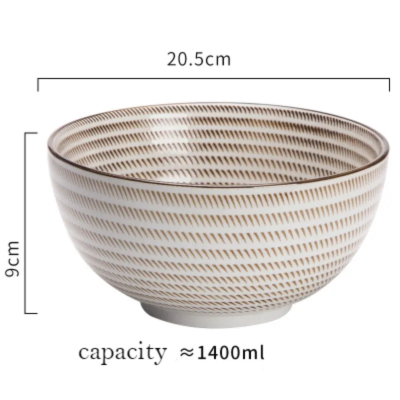 Керамическая чаша японская Классическая Посуда Кухонная суповая лапша фарфоровая чашка для риса большие пиалы для лапши рамен ложка и чайная чашка E - Color: C Soup bowl