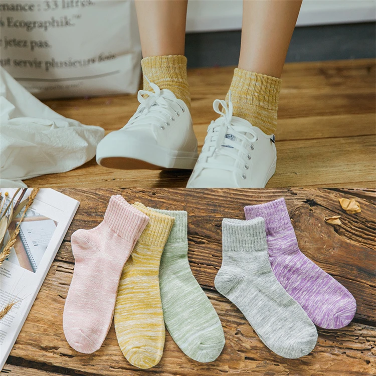 5 пар, смешные носки Харадзюку, женские милые носки разных цветов, женские дизайнерские короткие носки в Корейском стиле для школьников
