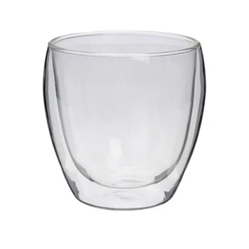 

Household Drinkware Heat Resistant Double Layers Glass Kungfu Tea Cup Coffee Milk Glass Cup(250ML)