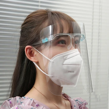 

1pc Face Shield Safety Kitchen Cooking Anti Oil Splash Clear Splatter Screen Cover Mask With Glasses Frame Kichen Accessories