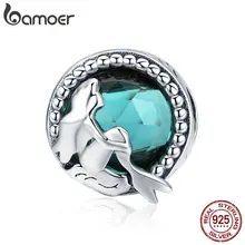 BAMOER, лидер продаж, 925 пробы, серебро, Русалка, недостающие круглые подвески, бусины, подходят для женщин, браслеты, ожерелья, сделай сам, изготовление ювелирных изделий SCC894