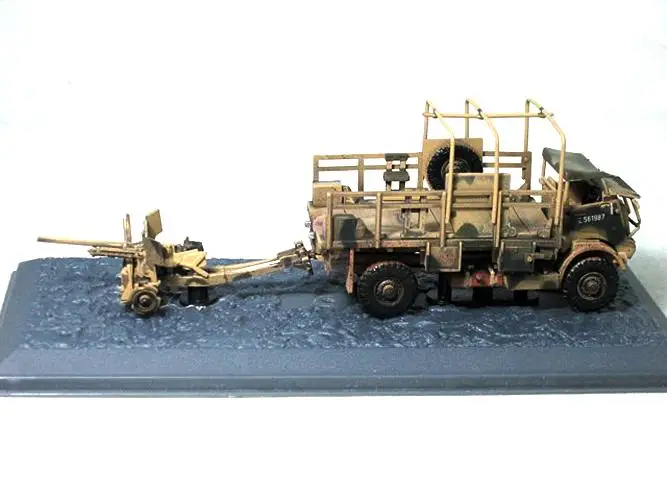 Британский BEDFORD QL с 6 pound Gunner 1/72 литье под давлением законченный Танк военный мастер