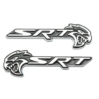 

Hellcat Metal Side Badge Emblem Front Grill 3D Logo Car Stickers Decals For Chrysler Dodge Challenger Charger SRT Accessories