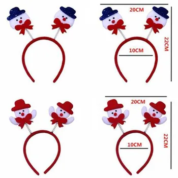 

Cute Christmas Theme Headband Santa Snowman Deer Bear Glove Horn Antler Non-woven Kids Child Cartoon Head Clasp Xmas Gift