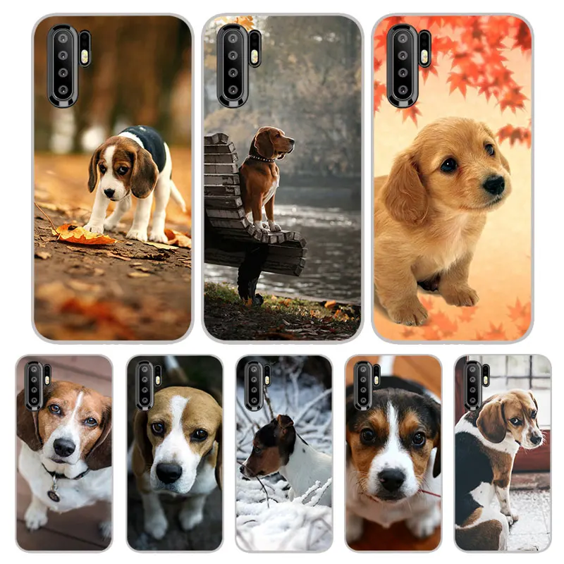 Beagle dog Matte Silicone Soft Phone Case For Huawei P30 P20 P10 P9 P8 Pro Lite 2017 Plus P Smart 2019 Silicon cover |