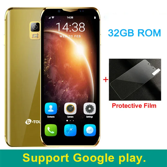 I10s 3 32GB Gold K-Touch i10S маленький сотовый телефон разблокированный мини-смартфон android 6,1 Google Play мобильные телефоны MTK6580 четырехъядерный смартфон - Цвет: I10s 3 32GB Gold