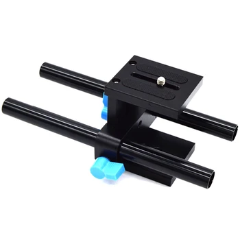 

HOT-15Mm Rail Rod Support System Baseplate Mount For Dslr Follow Focus Rig 5D2 5D3