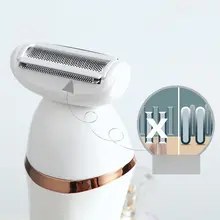Женский Электрический бритвенный бритва эпилятор для рук, ног, подмышек, тела, для удаления волос, перезаряжаемый триммер A6HB