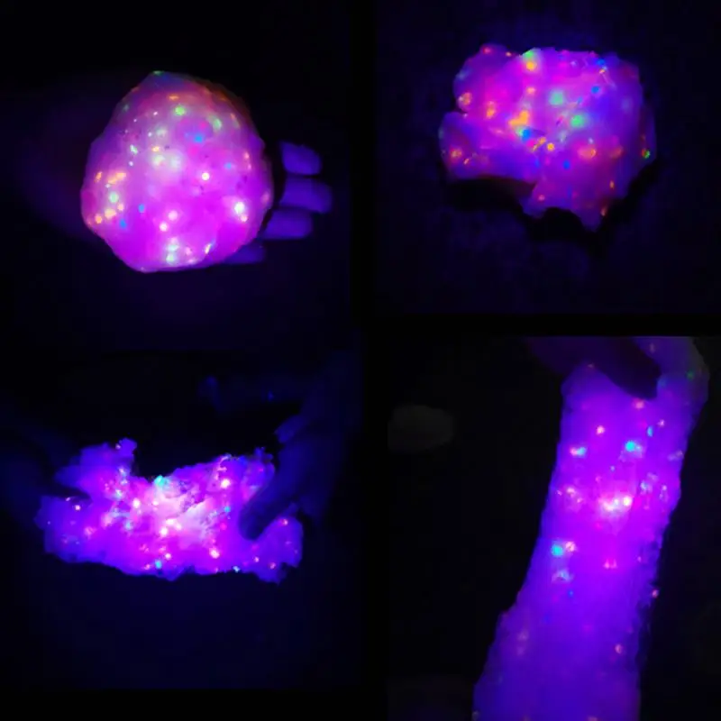 60ml Fluffy Crystal Clay DIY Spielzeug für fluoreszierenden Kristallschlamm 