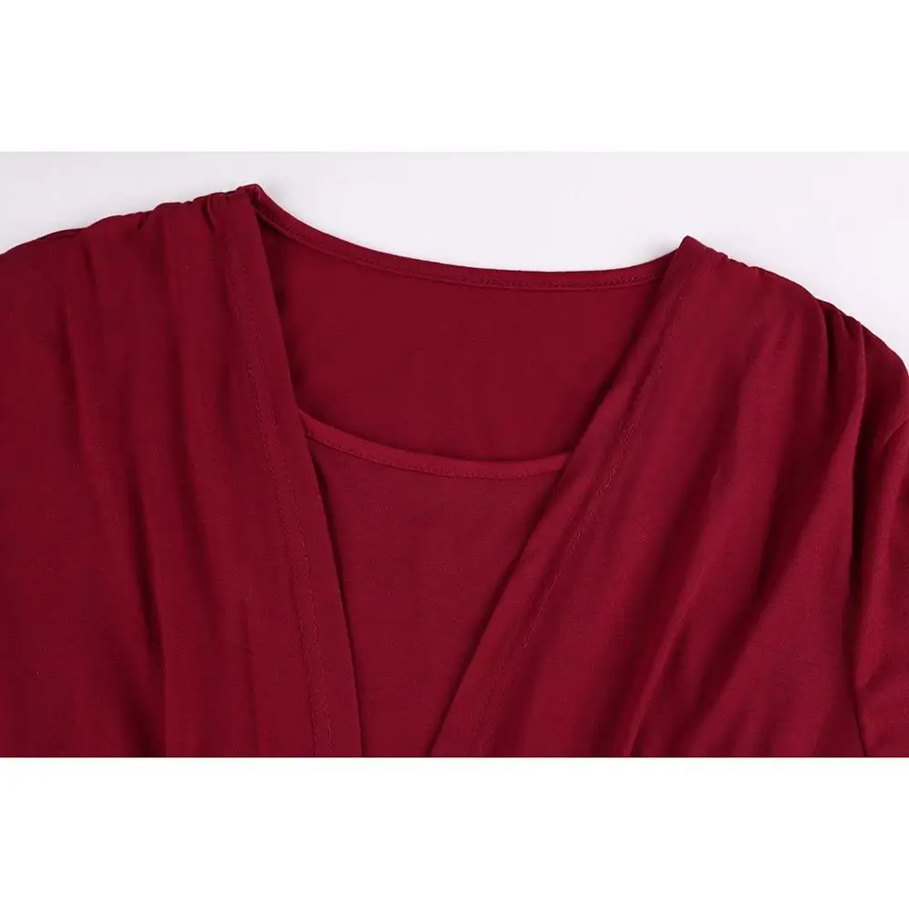 Одежда для кормления Для женщин для беременных, с длинным рукавом двойной Слои кормящих футболки для грудного вскармливания embarazada ropa A2
