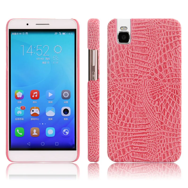 Huawei Honor 7i чехол huawei Shot X чехол жесткий пластиковый кожаный чехол для телефона huawei Honor 7i Honor7i 7 i чехол huawei shotx - Цвет: Pink