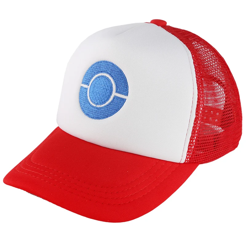 Pokemon go, костюм для косплея, реквизит, 2 стиля на выбор, аниме POKEMON Ash Ketchum, Регулируемая шляпа с изогнутым козырьком, бейсболка