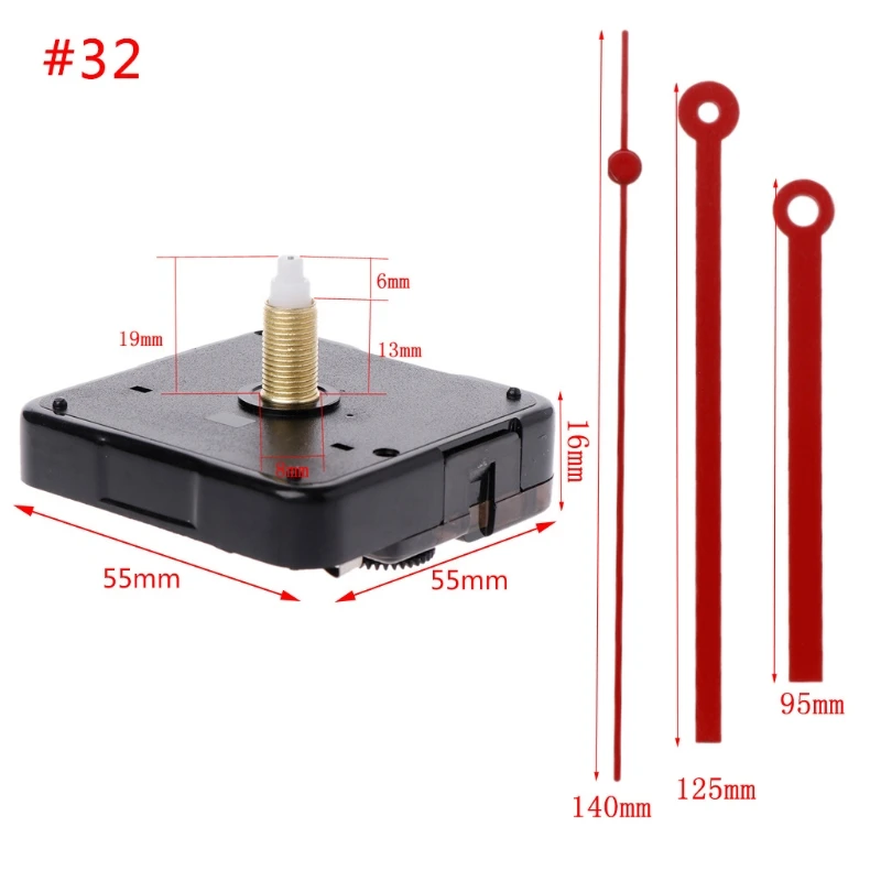 Quartz Clock Movement Mechanism Hands Wall Repair Tool Parts Silent Kit Set DIY