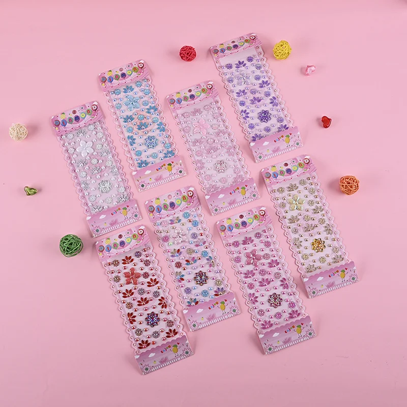 

Love Flower Adhesive Diamond Sticker DIY Scrapbooking Mobile Phone Performing Makeup Decor Crystal Nail Stick Label Stationery