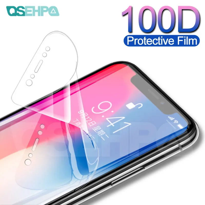 Soft Hydrogel Film on For iPhone 11 Pro X XR XS Max Screen Protector film For iPhone X 6 6s 7 8 Plus Full Cover( Not Glass