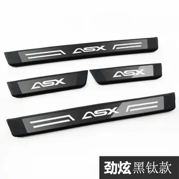 

High-quality stainless steel Plate Door Sill Welcome Pedal Car Styling Accessories 4pcs/set for Mitsubishi ASX 2016-2018