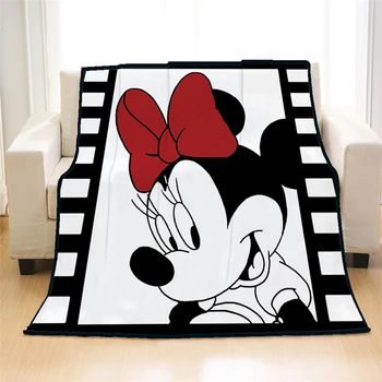 

3D Printed Minnie Mickey Mouse Blanket Kids Blanket Couch Quilt Cover Travel Bedding Velvet Plush Throw Fleece Blanket Bedspread