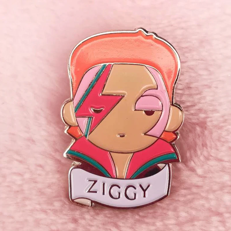 David Bowie Ziggy Pin идеально подходит для ностальгических фанатов космоса|Броши| |