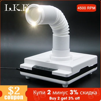 

60W Strong Power Nail Dust Collector Suction Dust Cleaner Retractable Elbow Design for Art Nail Polish Clean Art Tools