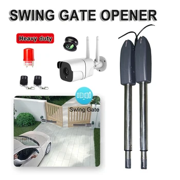 

swing gate opener actuator PKM-C02 400kg per leaf auto heavy duty full kit with 1080P Wireless IP Camera Outdoor optional