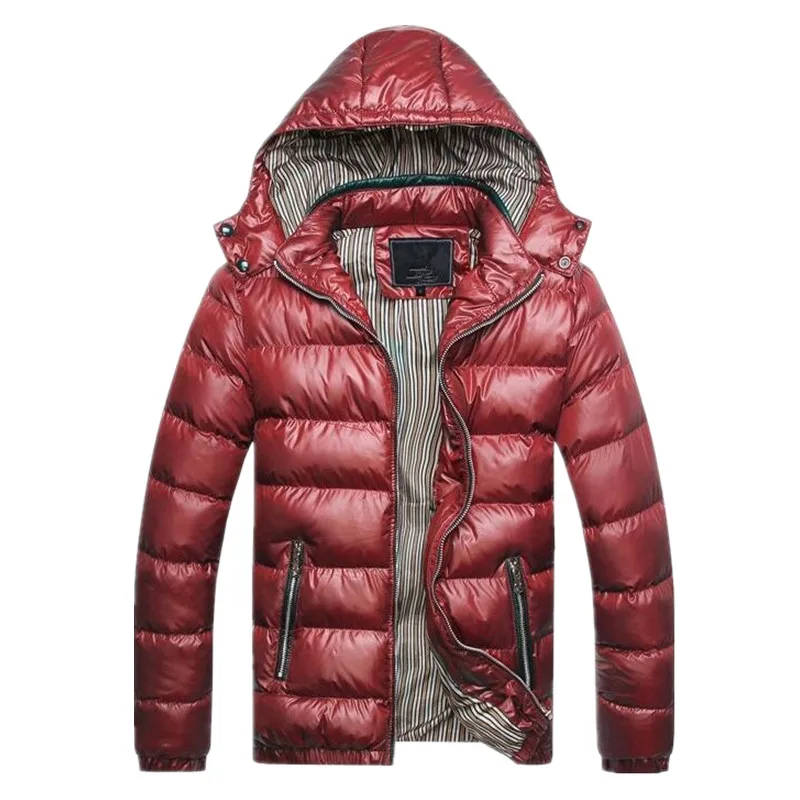

2018 Casual Hooded Winter jacket Men Solid Warm Mens Cotton Parka Male Fashion Jacket and Coat 4XL