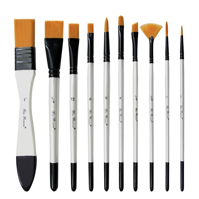 Art Supplies Oil Paint Brushes  Brushes Painting Supplies - 4-12 Pcs Paint  Brushes - Aliexpress
