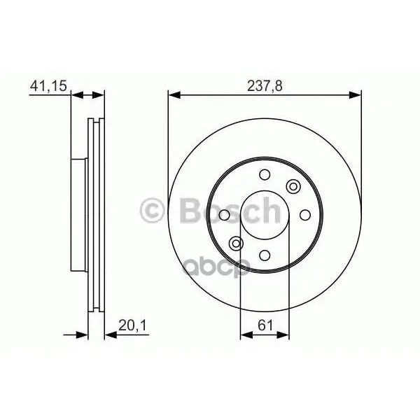 Тормозной Диск Передний 0986479r66 Bosch арт. 0986479R66