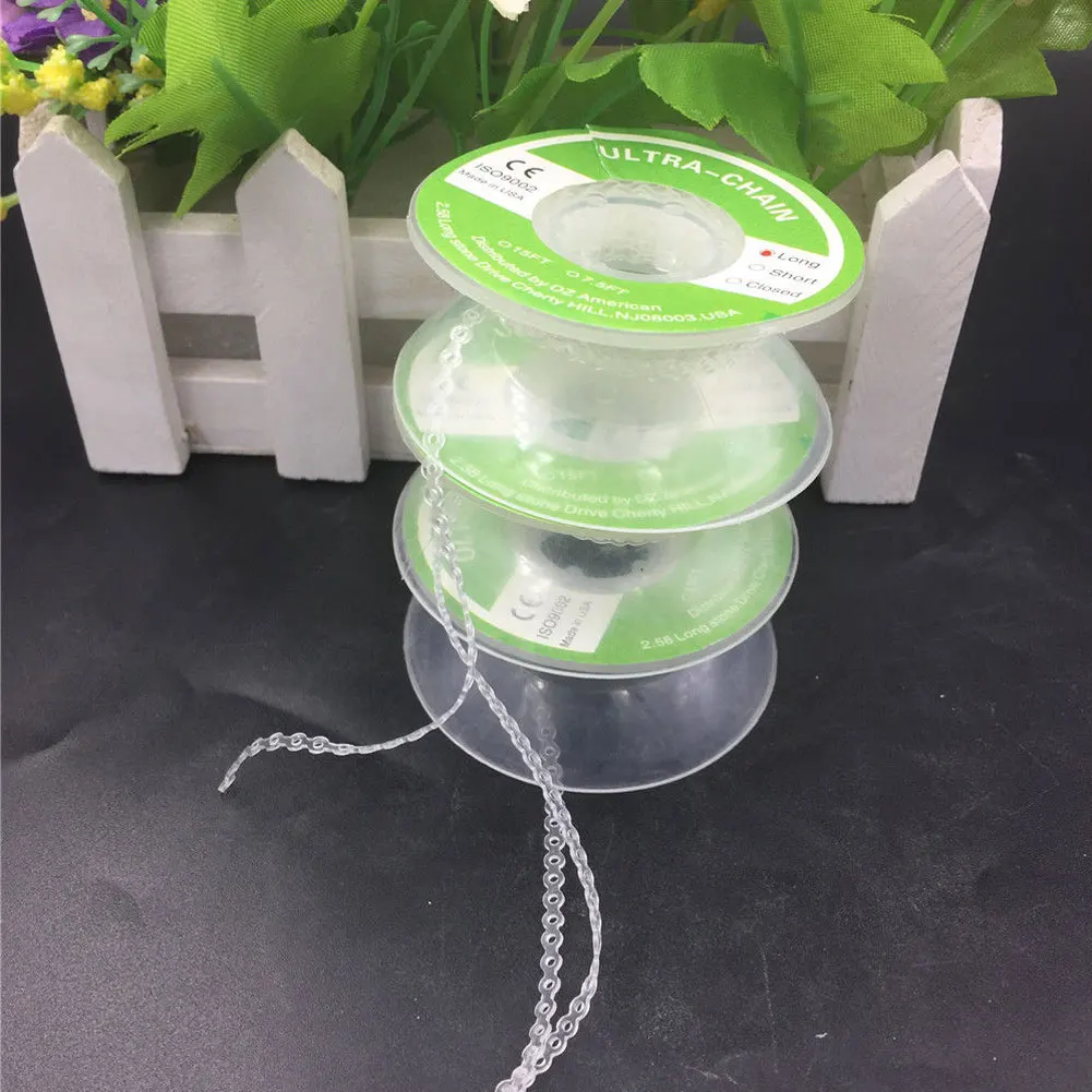  3 Types Dental Tool Orthodontic Elastic Clear Ultra Power Chain Rubber Band New Arrival