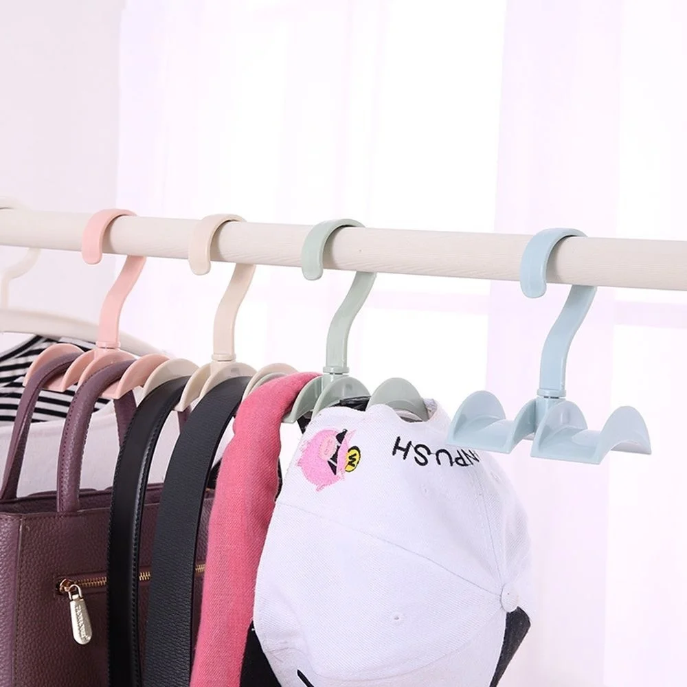 

Plastic Scarf Belt Tie Holder Storage Hand Coat Without Punch Rotated Rack 360 Rotating Wardrobe Organizer Bag Hanger