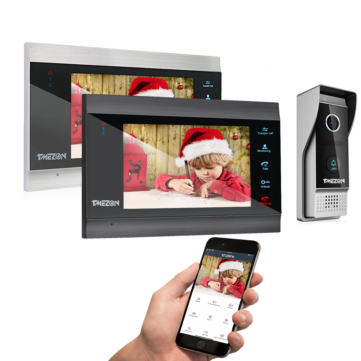 Tmezon 1080P Wifi Ip Video Interphone Visiophone 7 Pouce