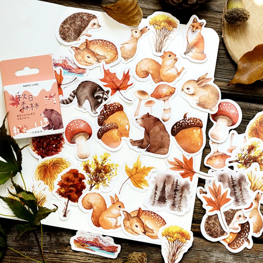 46 шт./коркор. Kawaii Little Forest Post Office маленькая бумажная наклейка украшение Diy Ablum