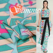 19 Осенняя Новинка 136 см в ширину 16momme 60% шелк 40% хлопок брендовая крепдешин ткань с принтом модная ткань Diy шитье