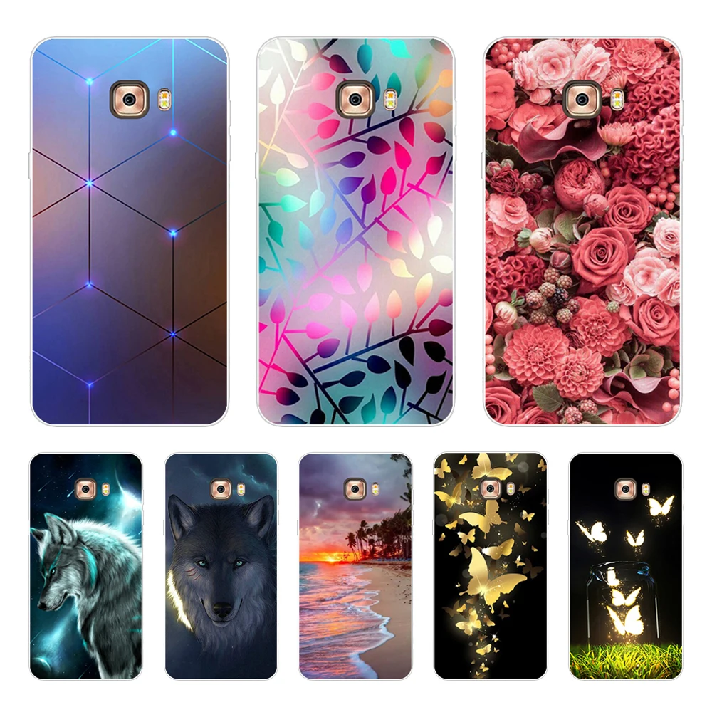 

For Samsung Galaxy C9 C9Pro Case Soft Silicone Back Cover Cases Painting Abstract Soft TPU Coque Cases Patterned Shell Skin