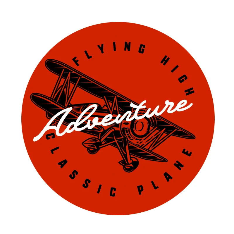 

airplane adventure vintage airplane drone sticker #1220