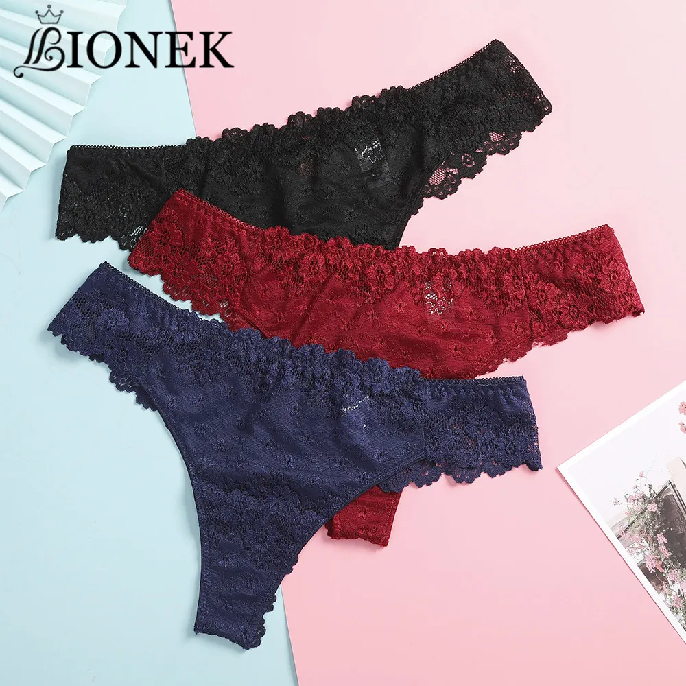 

BIONEK Hollow Lace Flowers Briefs For Women Breathable Cotton Women's Underwear Panties Intimates Lingerie Female Sexy Knickers