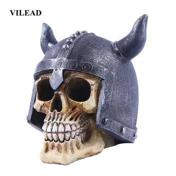 

VILEAD 14cm Animal Skull Ornament Resin Crafts Halloween Decoration Movie Props Birthday Gift Medical Statues Sculptures